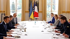 Melitopols Bürgermeister Fedorow im Elyséepalast in Paris