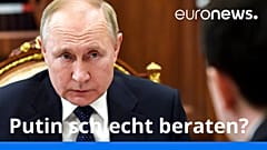 Putin bei einem Arbeitstreffen in Moskau, 29. März 2022