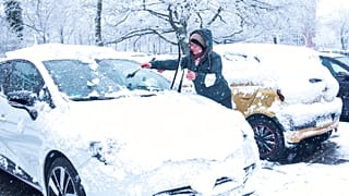 Schnee in Hamburg am 31.03.2022