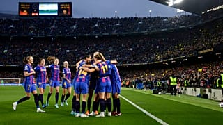 91553 Zuschauerinnen und Zuschauer im Camp Nou in Barcelona
