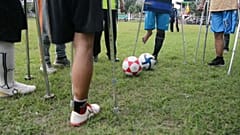 A team of amputees in Indonesia's Surabaya train intensively for an upcoming tournament in the capital Jakarta. They formed a football club as a way of fighting despondency.