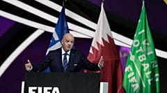 جاني انفانتينو خلال مؤتمر الفيفا في مركز الدوحة للمعارض والمؤتمرات في الدوحة - قطر. 2022/03/31