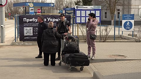 استقبال اللاجئيين الأوكرانيين في مولدوفا. 