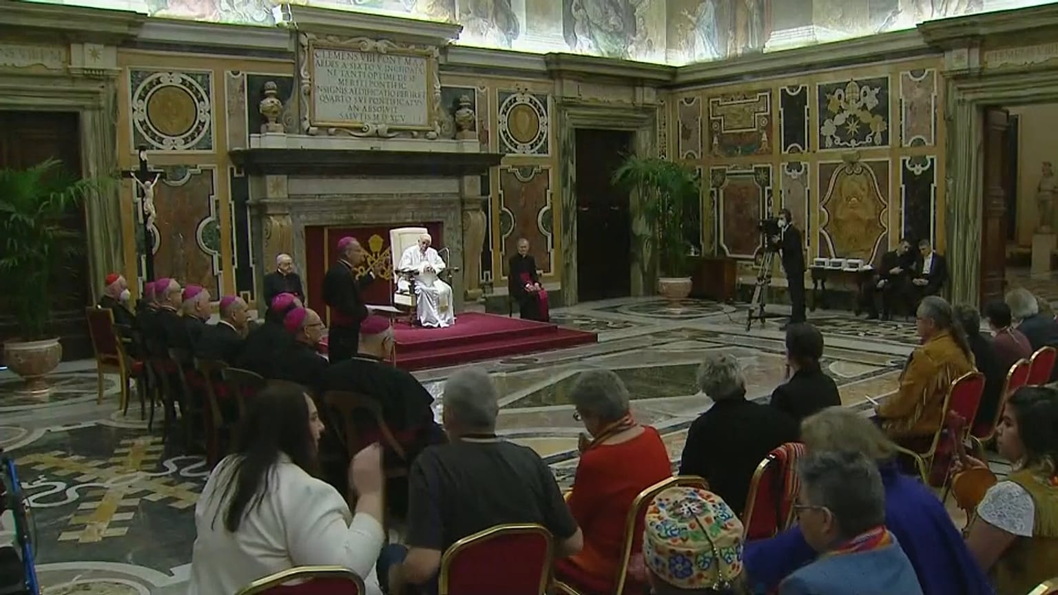 un momento dell'incontro in Vaticano