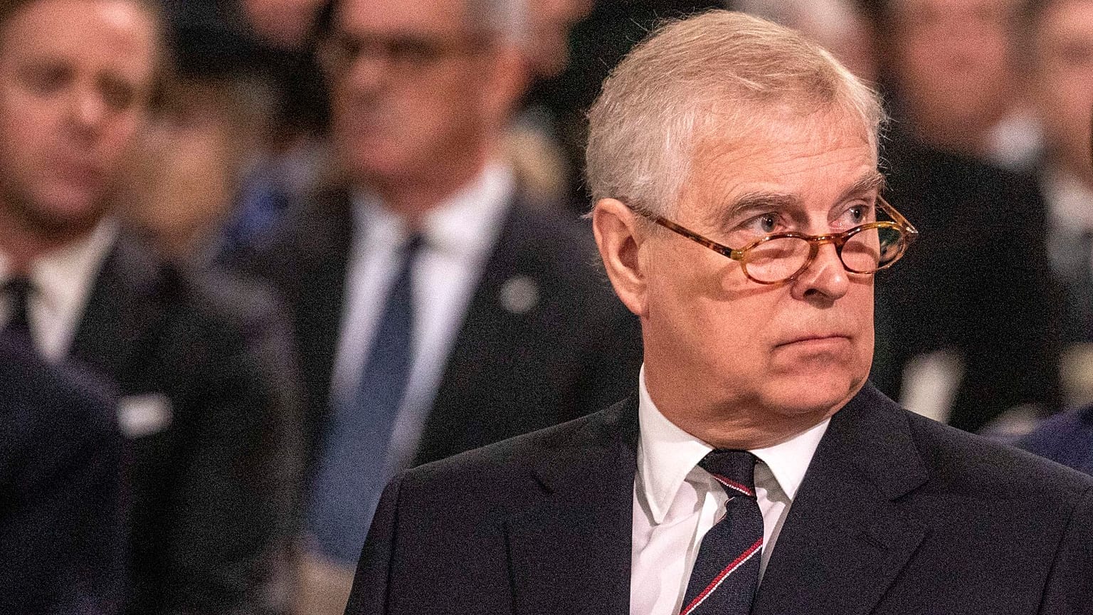 Prince Andrew attended the Service of Thanksgiving for Prince Philip, Duke of Edinburgh, on Tuesday.