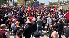 Πορεία διαμαρτυρίας συνδικάτων και συνδικαλιστικών οργανώσεων στα κατεχόμενα