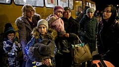 Auf der Flucht aus Mariupol in der Ukraine