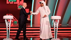 مشهد من حفل قرعة كأس العالم