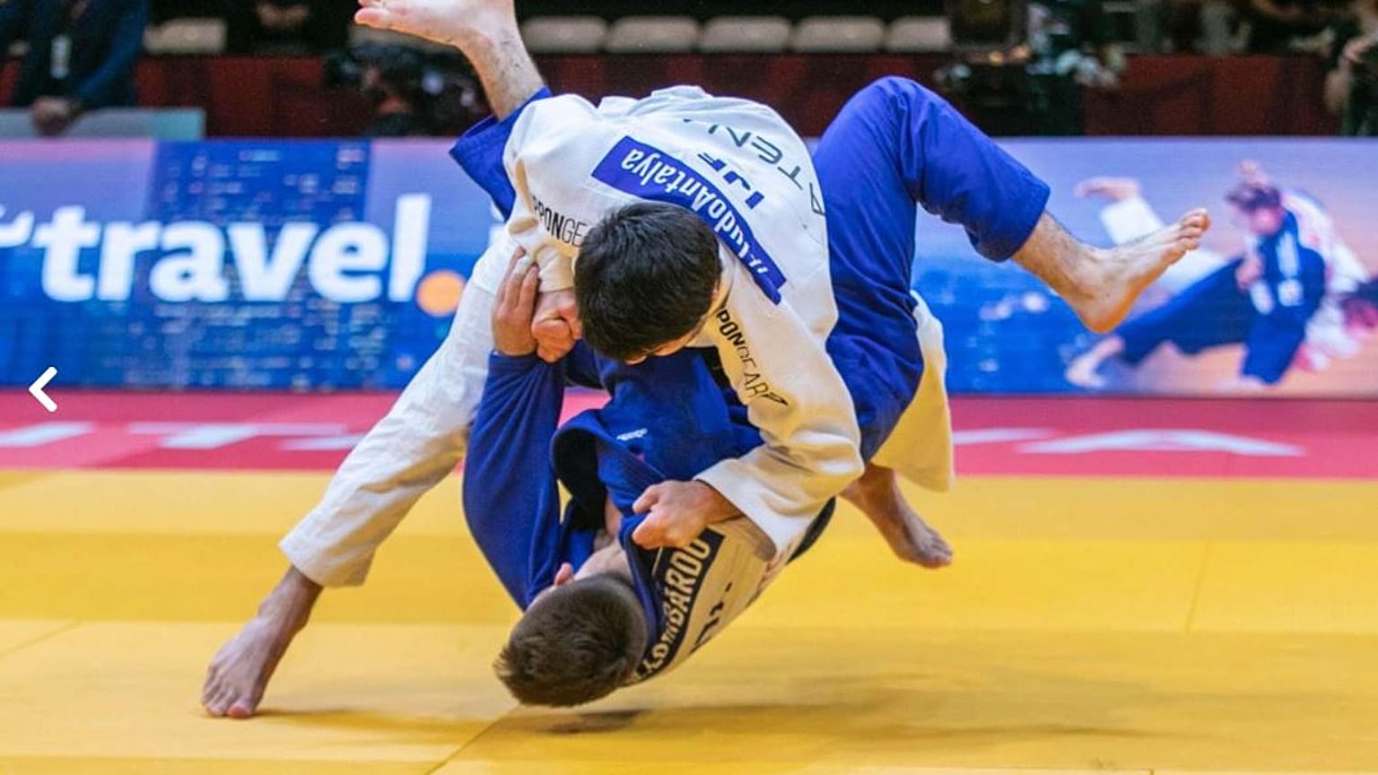 Un momento della finale persa da Manuel Lombardo, contro il georgiano Giorgi Terashvili