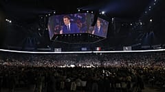 Fransa Cumhurbaşkanı Emmanuel Macron'un seçim mitingi