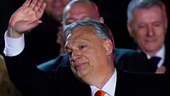 Viktor Orban am Wahlabend am 3. April 2022