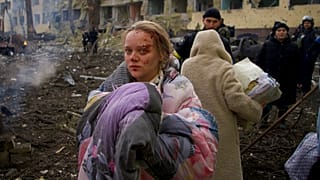 Mariana (oder Marianna) Vishegirskaya in Mariupol am 9. März 2022
