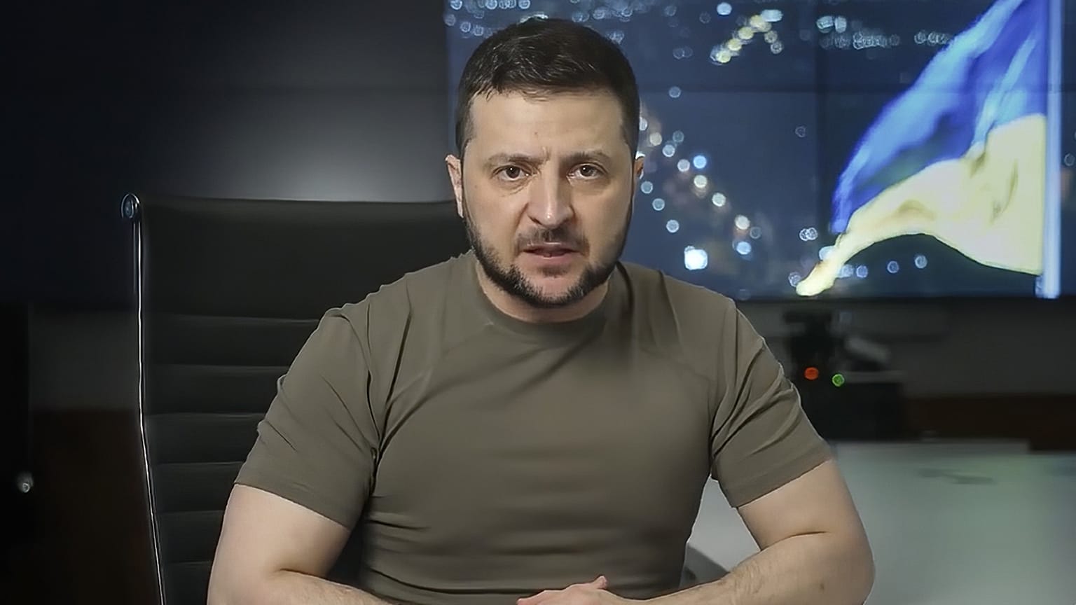 Az ukrán elnök egy beszéde közben Kijevben 