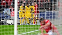 El Liverpool celebra uno de sus tantos en Lisboa, el martes 5 de abril de 2022