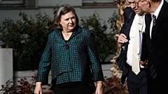 Η υφυπουργός Εξωτερικών των ΗΠΑ Βικτόρια Νούλαντ προσέρχεται στο υπουργείο Εξωτερικών στην Αθήνα 