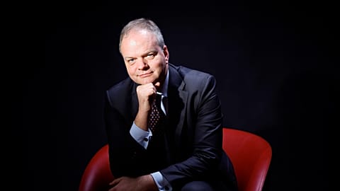 Eike Schmidt, poses for portraits before holding a press conference at the Foreign Press Club in Rome.