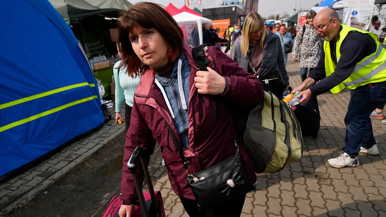 Valentina Dél-Lengyelországból indul haza Zaporizzsjába március 30-án. Az oroszok lehetséges kivonulásának hírére sokan döntöttek úgy, hogy hazamennek