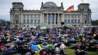 Proteste vor dem Bundestag in Berlin