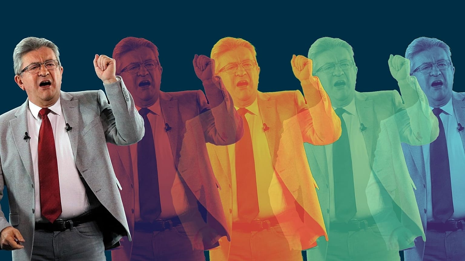 'Holographic' optical illusions and smartphone camera filters mean there are now more versions of Jean-Luc Mélenchon than ever before