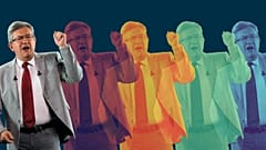 'Holographic' optical illusions and smartphone camera filters mean there are now more versions of Jean-Luc Mélenchon than ever before