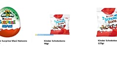 Προϊόντα kinder που ανακαλούνται στην Ελλάδα