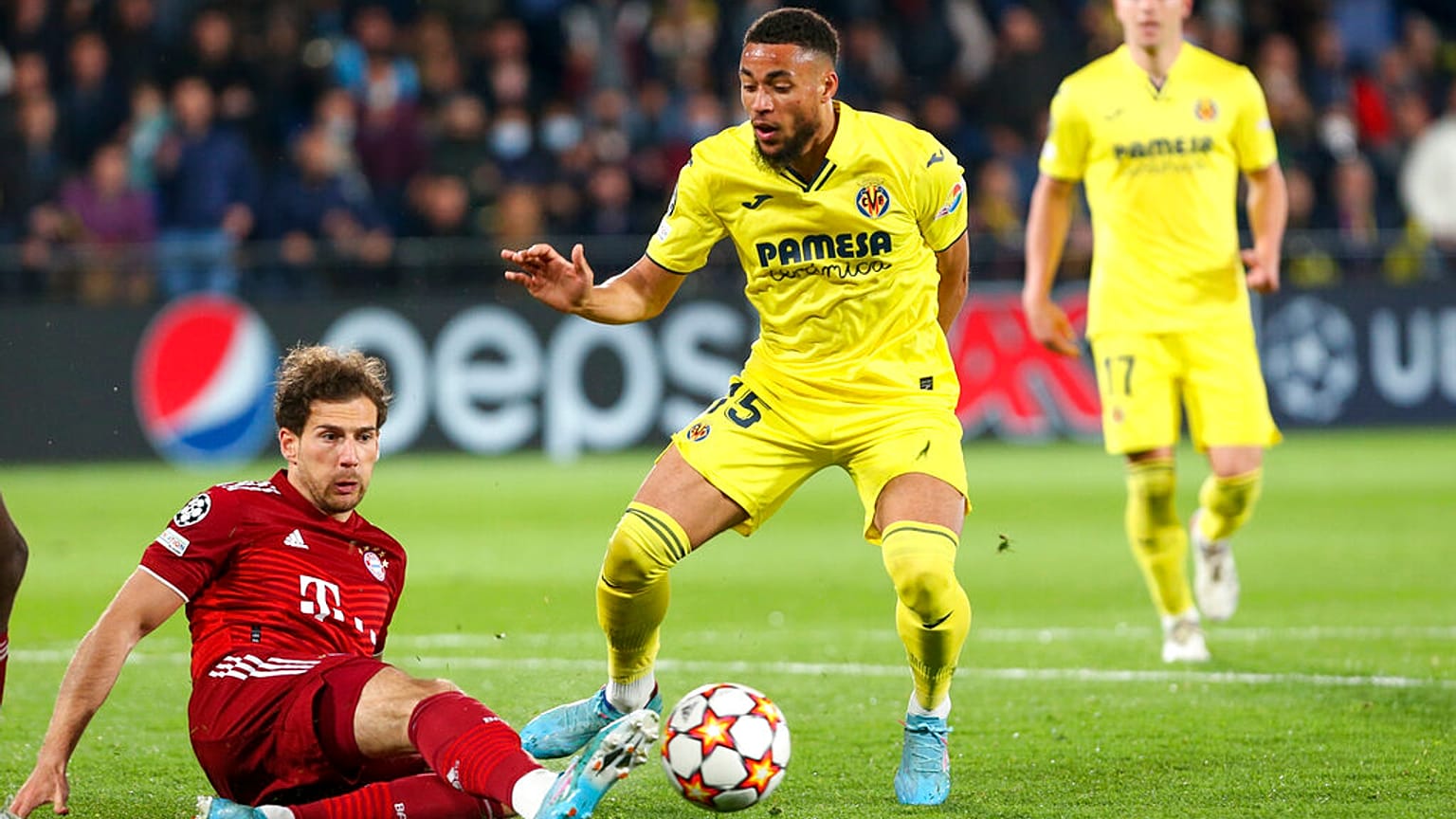 A Villarreal gólszerzője, Danjuma a képen