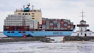 Russisches Frachtschiff Volga Maersk