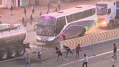 Enfrentamientos con la policía por el alza del combustible en Ica, Perú 6/4/2022