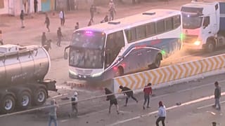 Enfrentamientos con la policía por el alza del combustible en Ica, Perú 6/4/2022