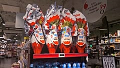 a supermarket with chocolate eggs