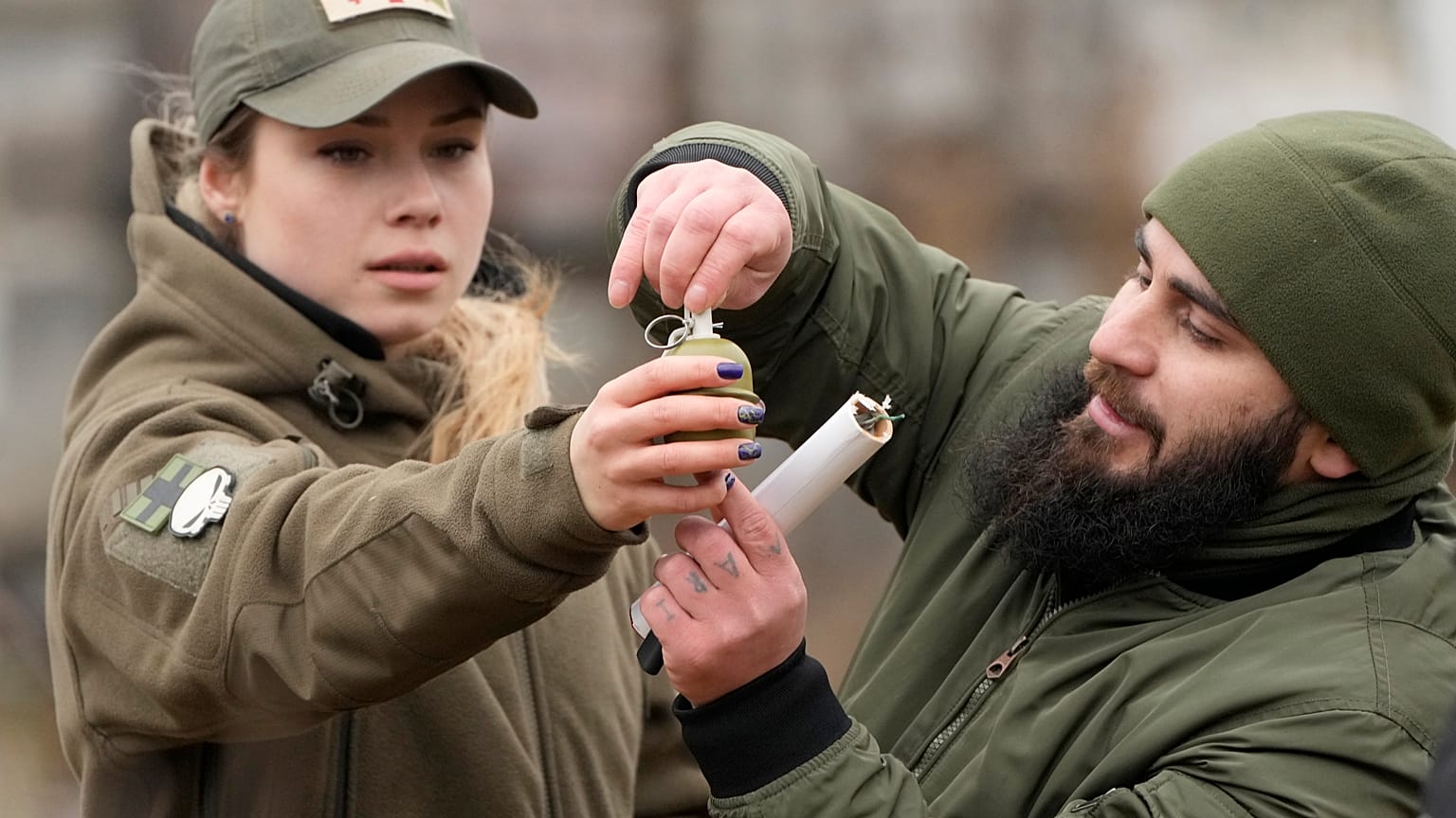 Военная подготовка Грузинского легиона в Киеве. Февраль 2022 года