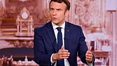 Emmanuel Macron, Präsident und Kandidat auf seine eigene Wiederwahl bei der Fernsehsendung "10 minutes pour convaincre" (6.4.2021)