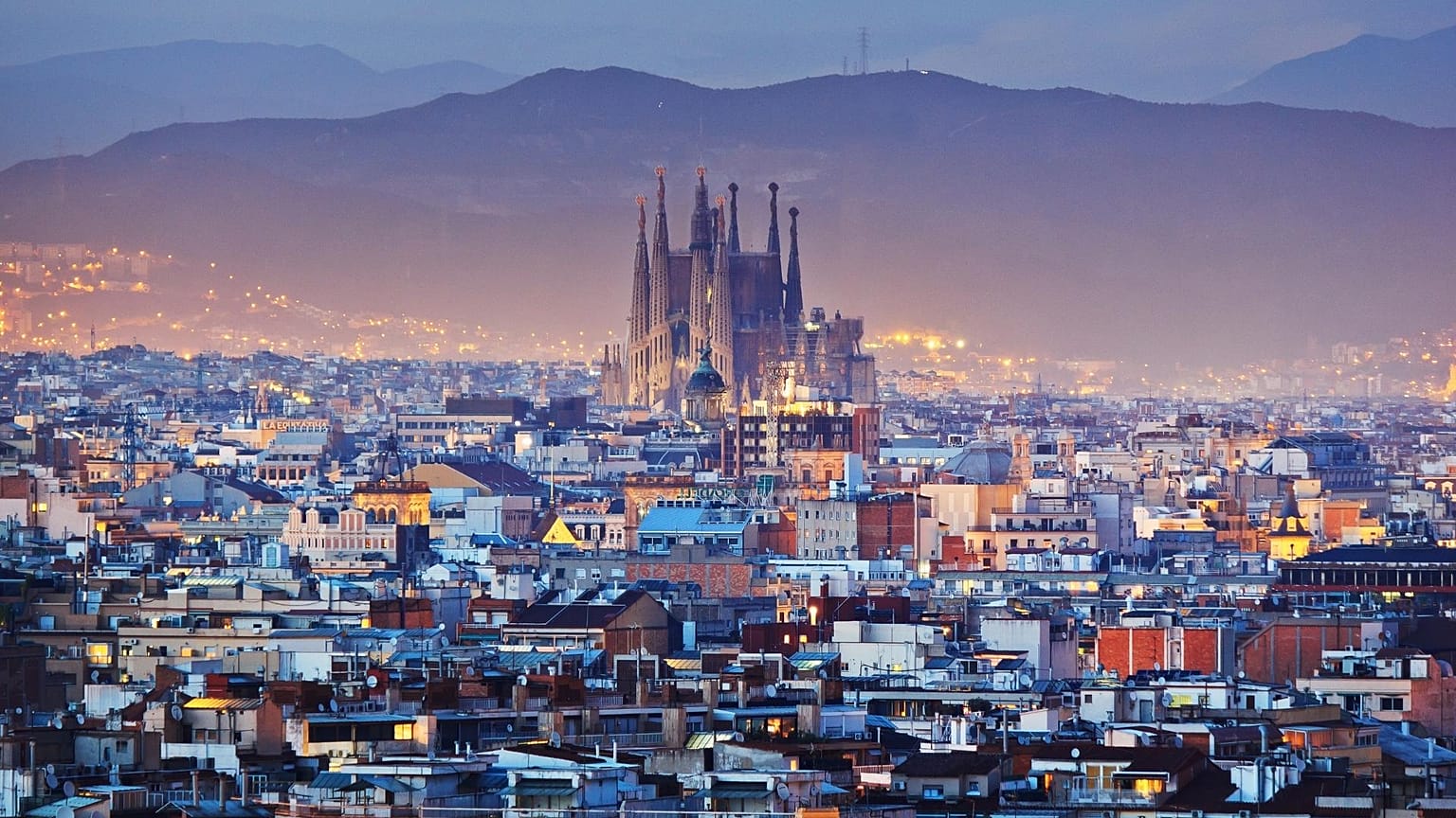 Barcelona in the evening 