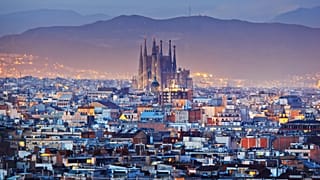 Barcelona in the evening