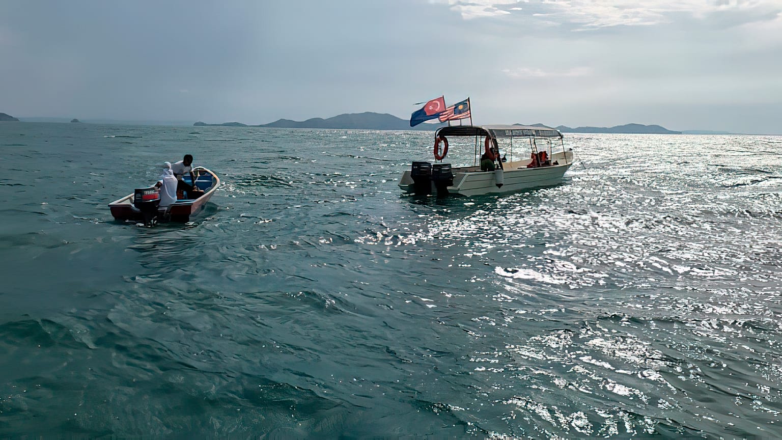The search and rescue operation is taking place off the coast of Johor's Mersing.