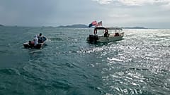 The search and rescue operation is taking place off the coast of Johor's Mersing.