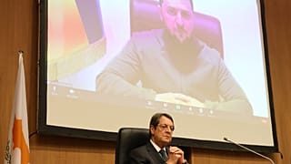 Ο Πρόεδρος Αναστασιάδης στη Βουλή των ώρα της ομιλίας Ζελένσκι