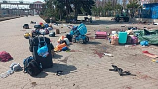حمله یک ایستگاه راه‌آهن در شرق اوکراین