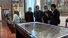 Interior do Museu Naval de Madrid, onde os resultados da pesquisa foram apresentados. 