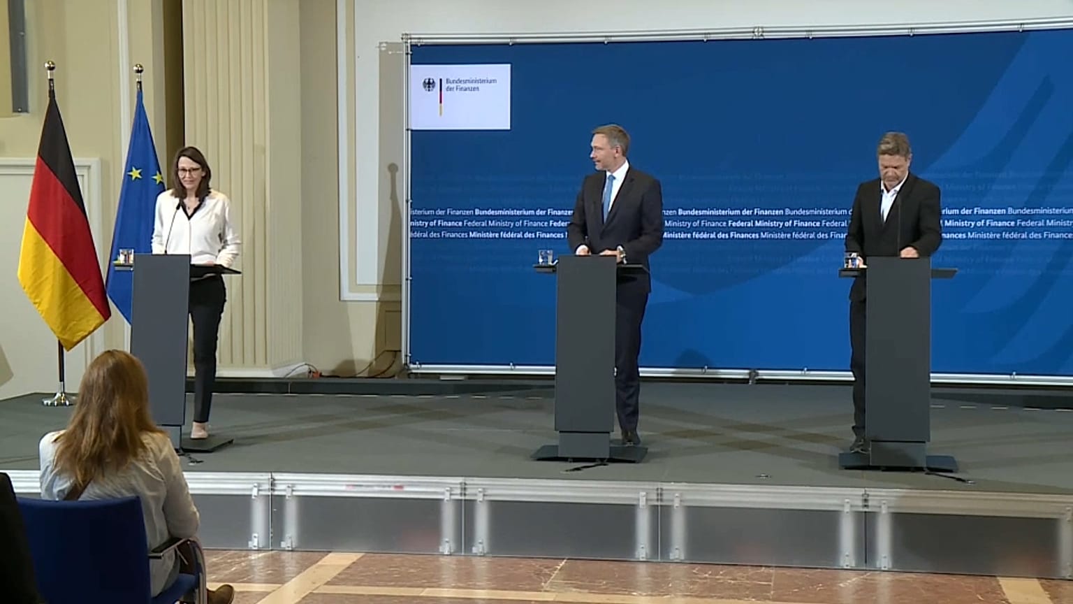 Pressekonferenz von Robert Habeck und Christian Lindner