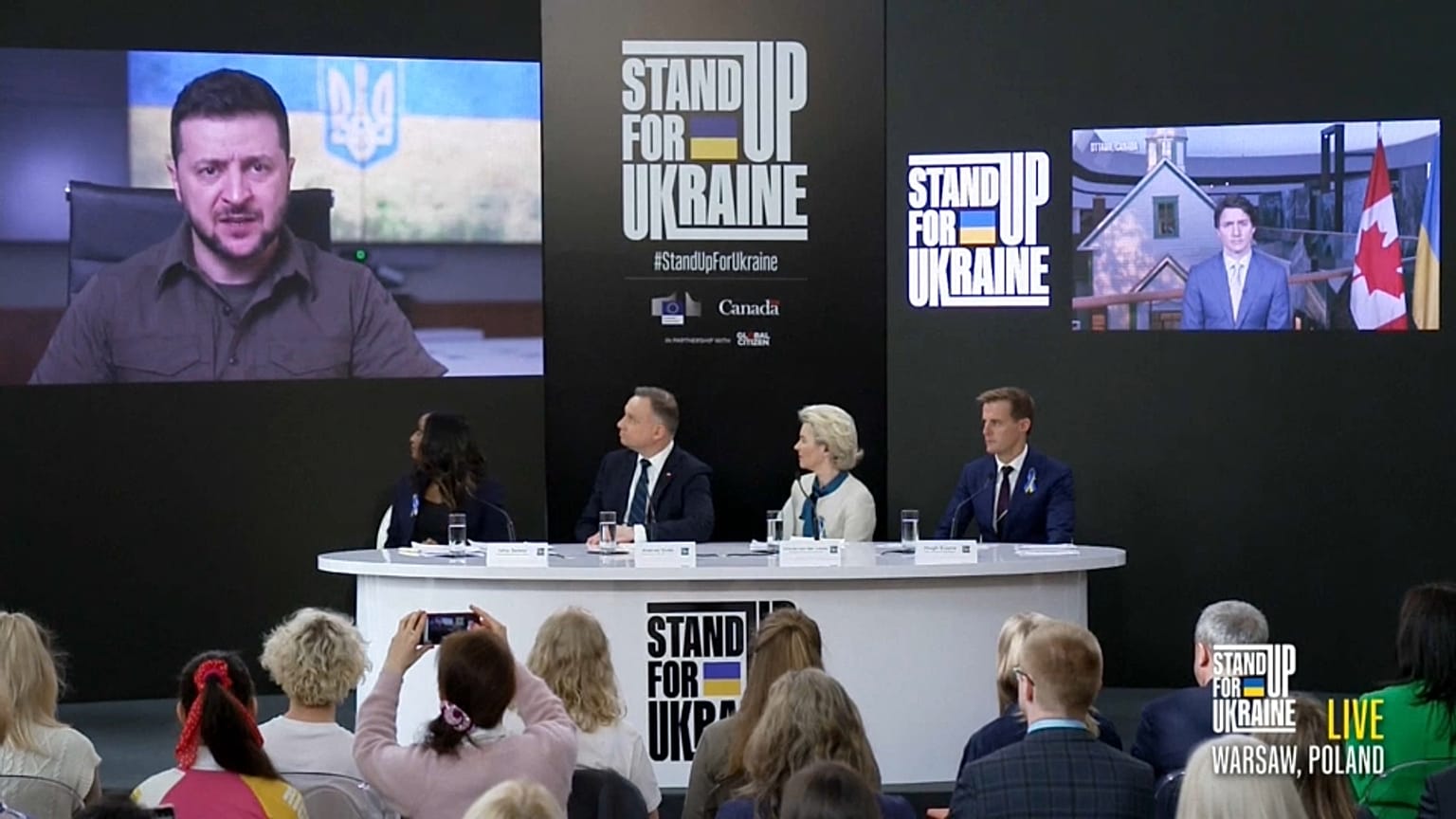 Le Président Zelensky a salué le courage de son peuple