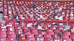 Teddybären im Stadion in Athen
