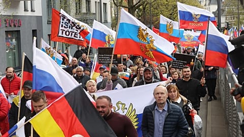 Manifestation pro-russe à Francfort