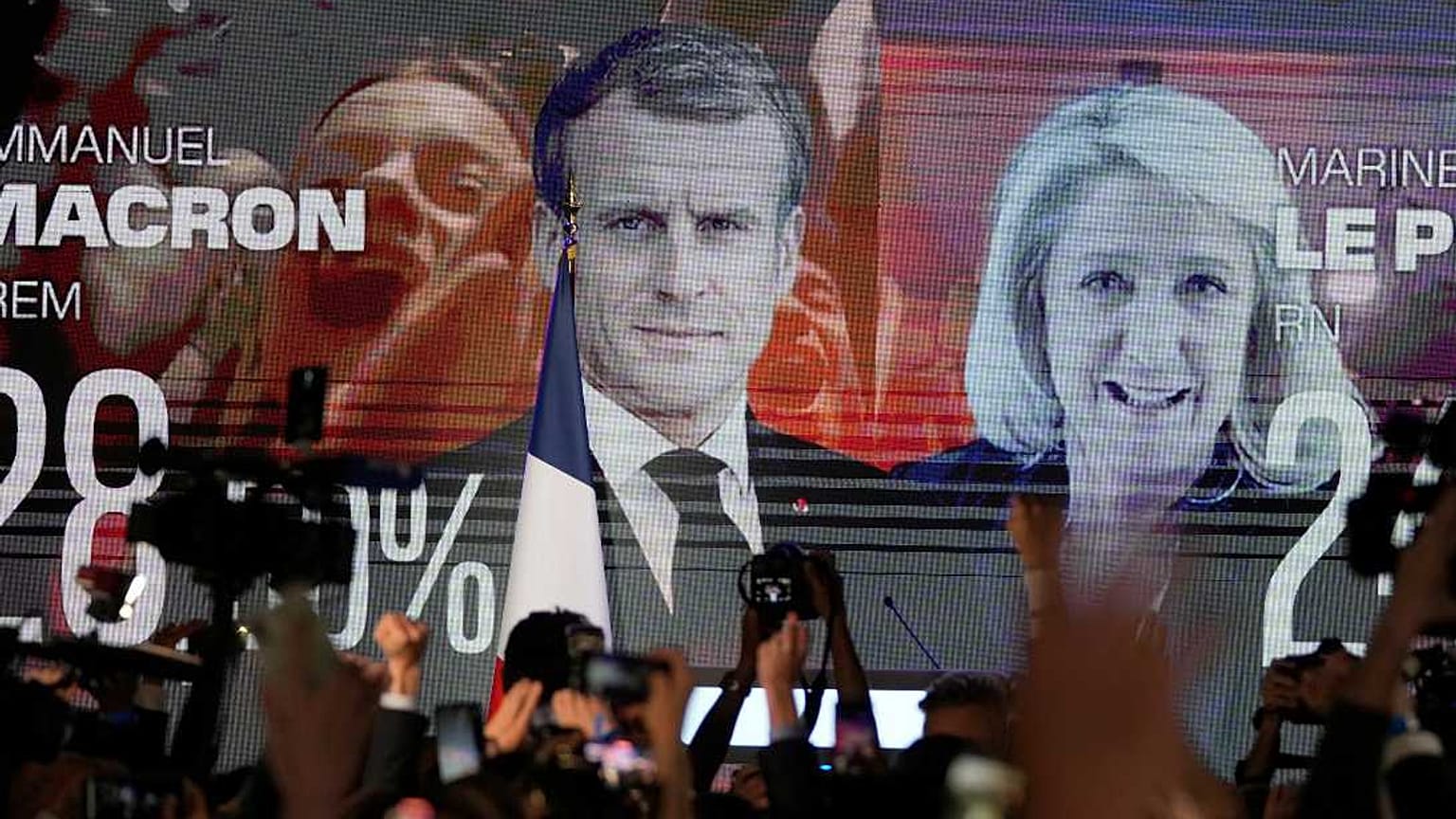 Noite eleitoral em França