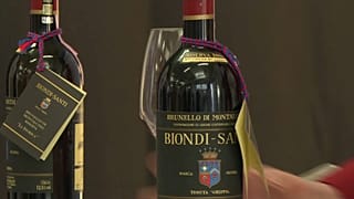 Il Brunello di Montalcino, uno dei vini nobili d'Italia. 