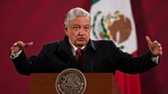 El presidente de México Andrés Manuel López Obrador en su rueda de prensa matutina en el Palacio Nacional, Ciudad de México, archivo