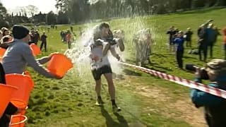 Couples in splash zone
