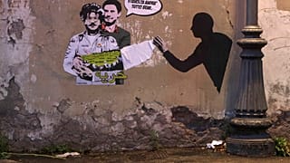 Il murale di regeni e Zaki