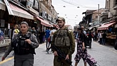 عناصر من الشرطة الإسرائيلية في مدينة القدس. 