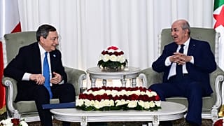 Mario Draghi e Abdelmadjid Tebboune